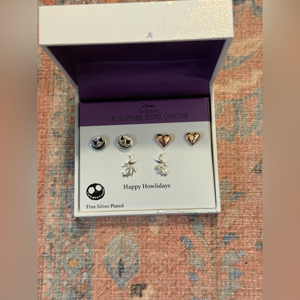 Disney ‘The Nightmare Before Christmas' 3 Set Stud Earrings